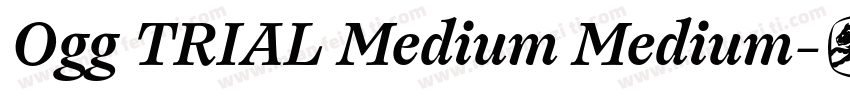 Ogg TRIAL Medium Medium字体转换